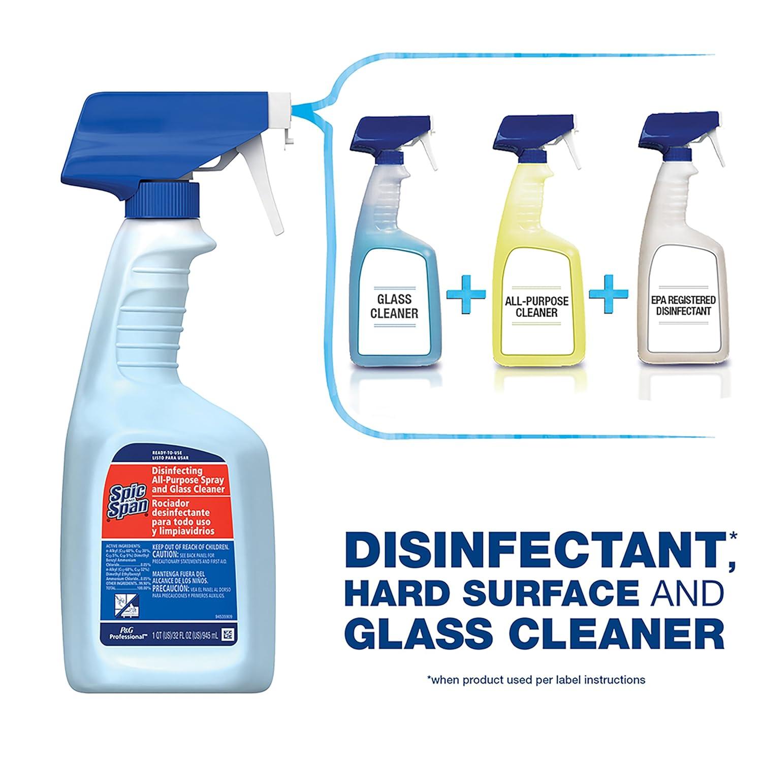 image:imageSpic and Span Disinfecting AllPurpose Spray And Glass Cleaner Concentrated 1 Gal 2carton