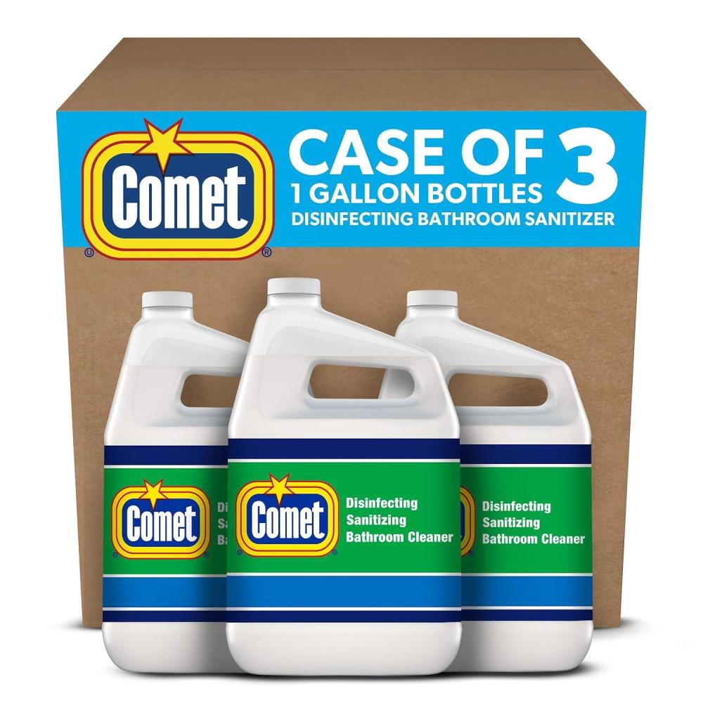 image:imageComet DisinfectingSanitizing Bathroom Cleaner One Gallon Bottle Case of 3Multicolored
