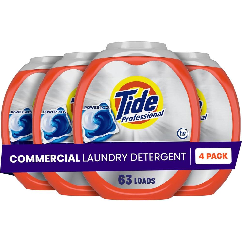 image:imagePampG PROFESSIONAL Tide Professional Commercial Power PODS Laundry Detergent 63 Count 4 Count 0003077214117563 Count Pack of 4