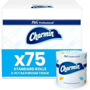 image:imageCharmin For Commercial Use Toilet Paper Individually Wrapped 2Ply Standard Roll 75 RollsCase 450 SheetsRoll450 sheet Pack of 75