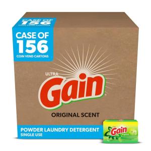 image:imagePampG Professional Gain Powder Laundry Detergent for Regular and HE Washers Original Scent Single Use Case of 156