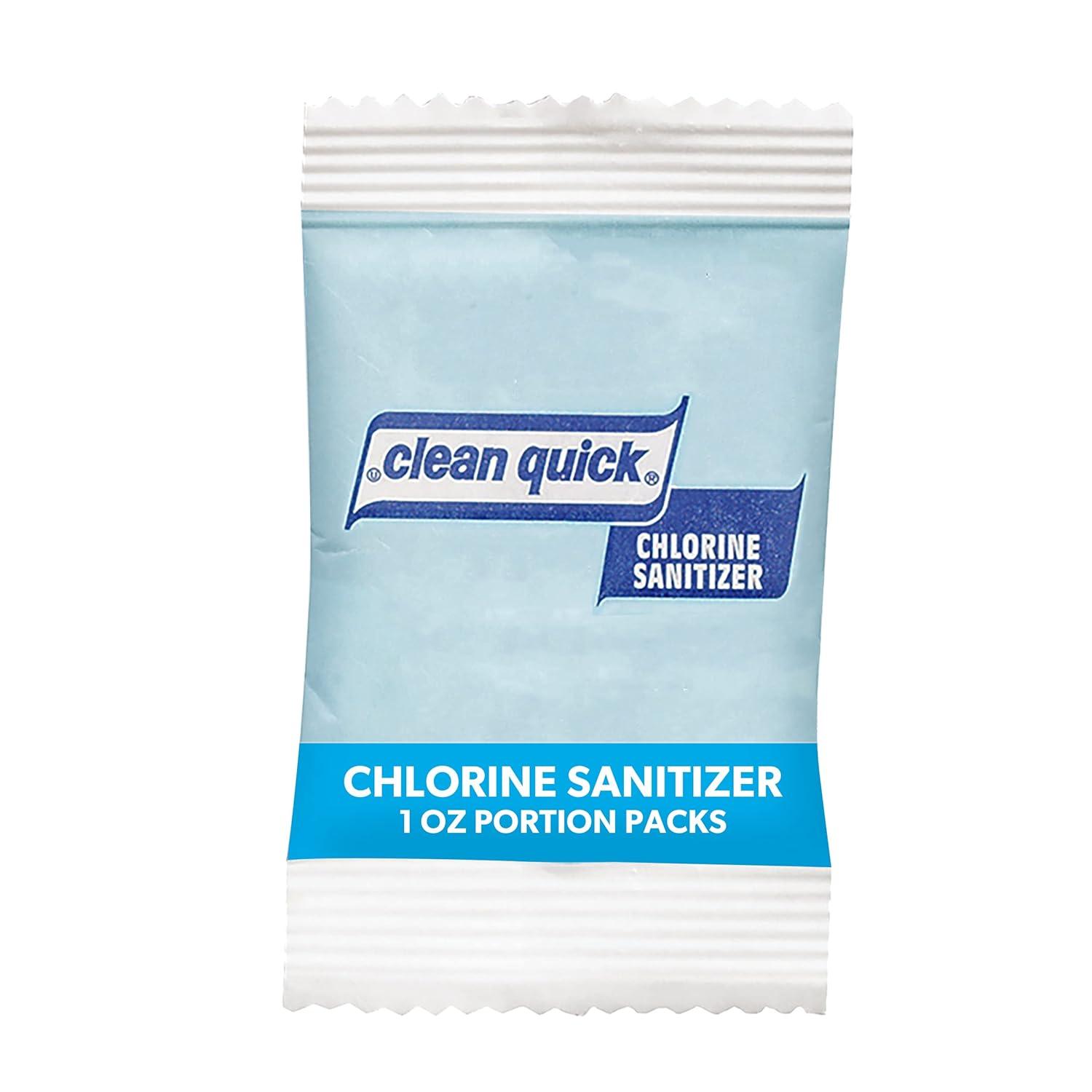 image:imageClean Quick Powdered ChlorineBased Sanitizer 1oz Packet 100carton