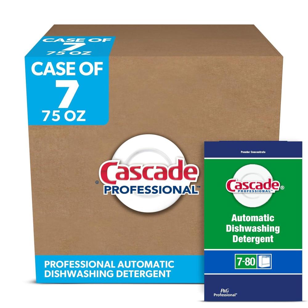 image:imageCascade Professional Automatic Dishwasher Detergent Powder Fresh Scent 75 oz Box 7CartonPowder