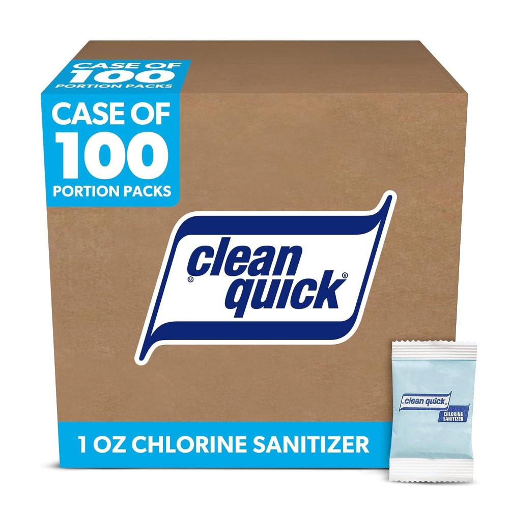 image:imageClean Quick Powdered ChlorineBased Sanitizer 1oz Packet 100carton