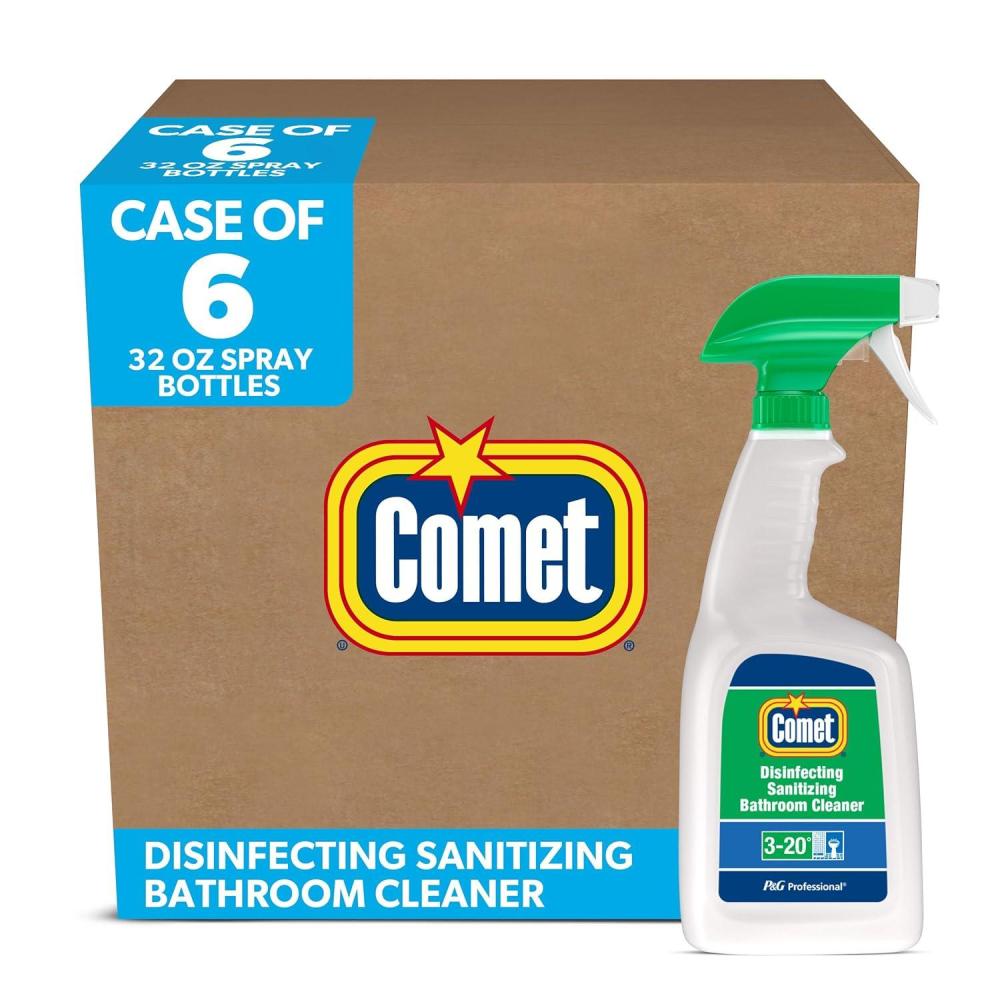 image:imageComet DisinfectingSanitizing Bathroom Cleaner 32 Oz Trigger Spray Bottle 8carton