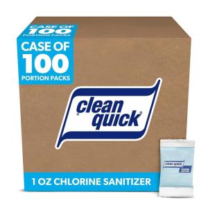 image:imageClean Quick Powdered ChlorineBased Sanitizer 1oz Packet 100carton