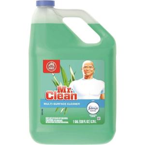 image:imageMr Clean Multipurpose Cleaning Solution with Febreze 128 oz Capacity Bottle Meadows and Rain Scent Green 378 LiterCleaning Solution