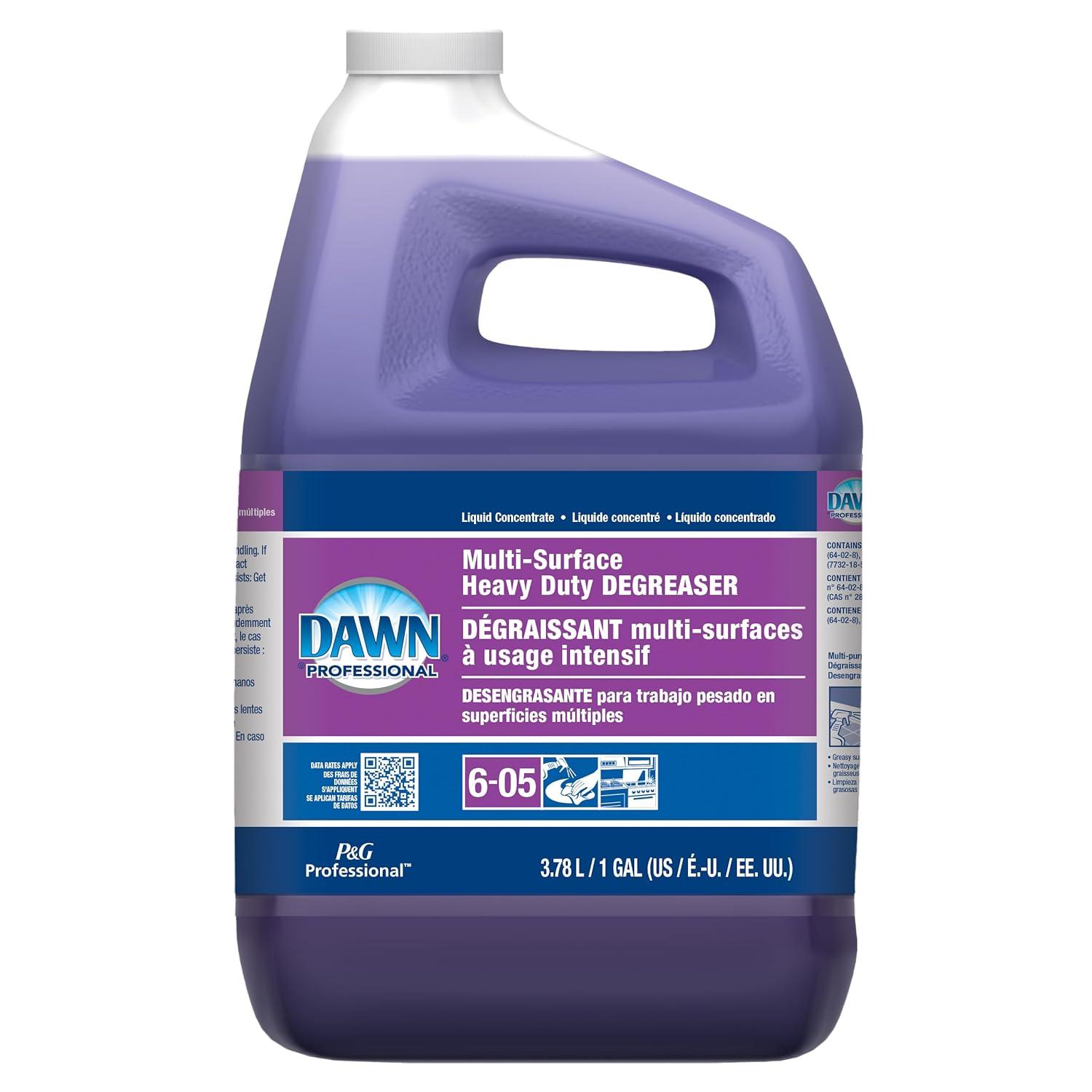 image:imageDawn PRO MultiSurface Heavy Duty Degreaser Bulk Liquid Cleaning Concentrate for Commercial Kitchens 1 gal Case of 4