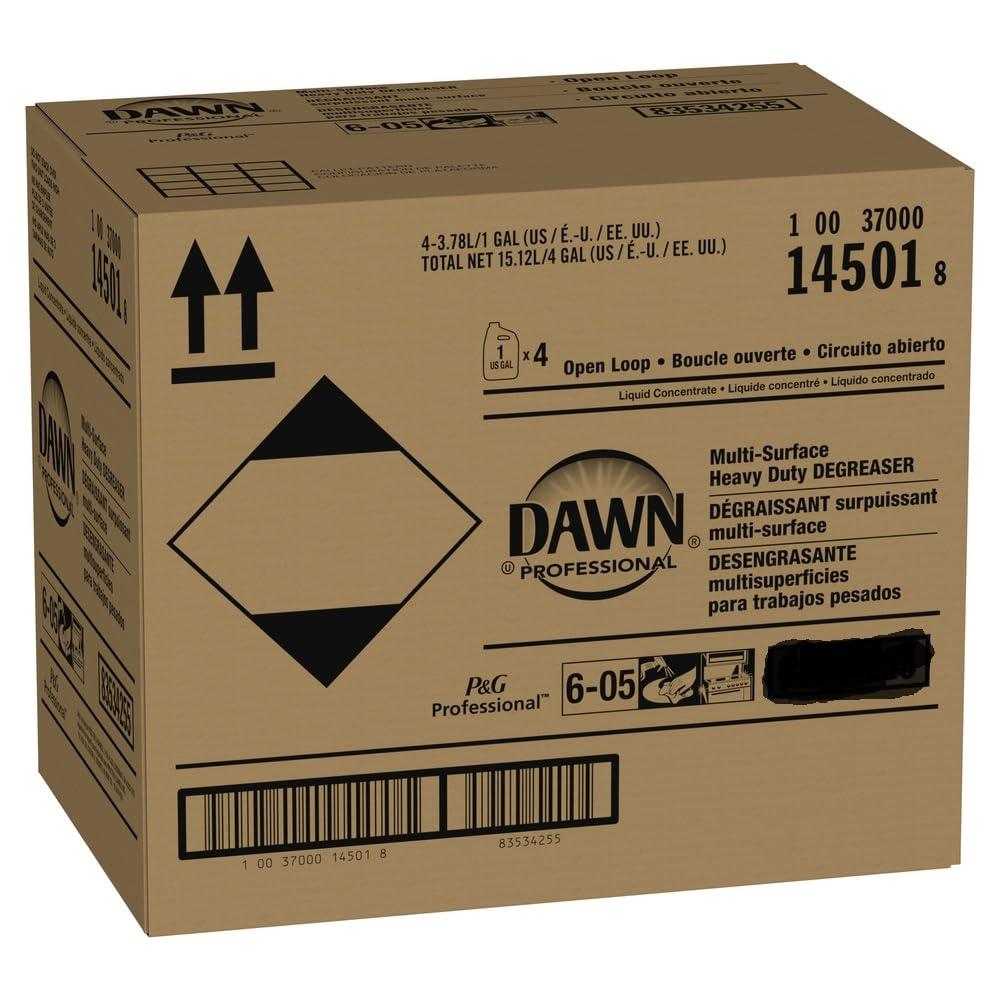 image:imageDawn PRO MultiSurface Heavy Duty Degreaser Bulk Liquid Cleaning Concentrate for Commercial Kitchens 1 gal Case of 4
