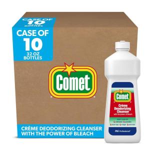 image:imageBulk Deodorizing Crme Cleanser by Comet Professional Soft Abrasive Removes Odors and Scours Tough Stains Great for Commercial Bathrooms amp Kitchens 32 oz Case of 9