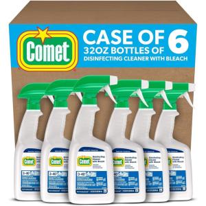 image:imageComet Professional Multi Purpose Disinfecting Liquid Cleaner with Bleach Spray for Commercial Use 32 fl oz Case of 6
