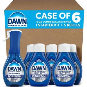 image:imageDawn PRO Heavy Duty Powerwash Bulk Foaming Dish Spray for Cleaning BurntOn Grease in Commercial Kitchens 16 fl oz Case of 61 Starter Kit  5 Refills