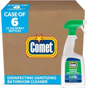 image:imageHospital Grade Bulk Disinfecting Bathroom Sanitizer by Comet Professional MultiPurpose Spray Cleaner Wipes up Pathogens for Commercial Use 32 oz Case of 6
